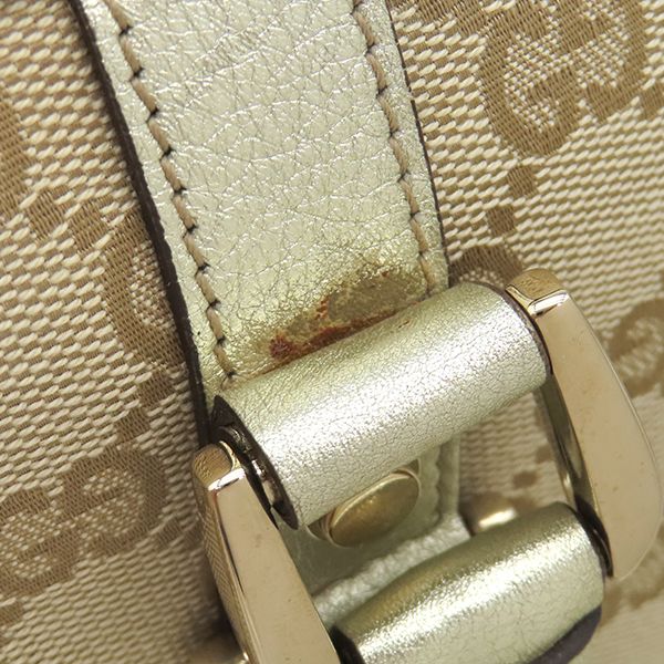 Gucci Handbag GG Canvas Abbey Mini Boston Beige Gold Metallic — view 7