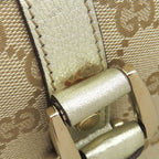 Gucci Handbag GG Canvas Abbey Mini Boston Beige Gold Metallic — view 7
