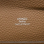 Hermes Shoulder Bag Vide Poche Togo Halzan Silver Brown Crossbody — view 8