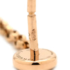 Hermes Earrings Gambade H Rose Gold Pink Diamond Drop Swing — view 5