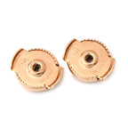 Hermes Earrings Gambade H Rose Gold Pink Diamond Drop Swing — view 7