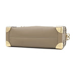 Louis Vuitton 2-Way Bag Side Trunk MM Grain Calf Leather Taupe Gold Handbag — view 3