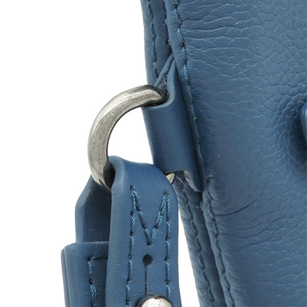 Louis Vuitton Clutch LV Aerogram Pochette iPad Grain Calf Leather Blue Silver — view 7