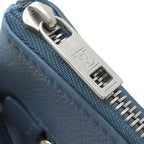 Louis Vuitton Clutch LV Aerogram Pochette iPad Grain Calf Leather Blue Silver — view 8