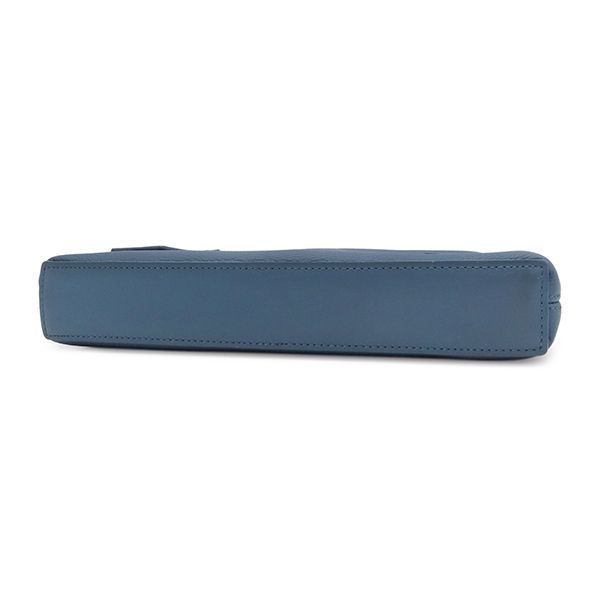 Louis Vuitton Clutch LV Aerogram Pochette iPad Grain Calf Leather Blue Silver — view 3
