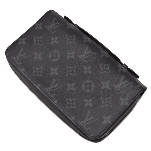 Louis Vuitton Wallet Zippy XL Monogram Eclipse Gunmetal Black Zip Around Travel — view 2