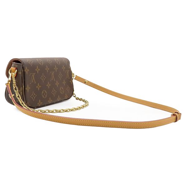 Louis Vuitton 2-Way Wallet on Chain Ivy Monogram Canvas Gold Brown Shoulder Bag — view 2
