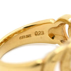 Celine Ring Diamond Logo Circle Yellow Gold 18k — view 6