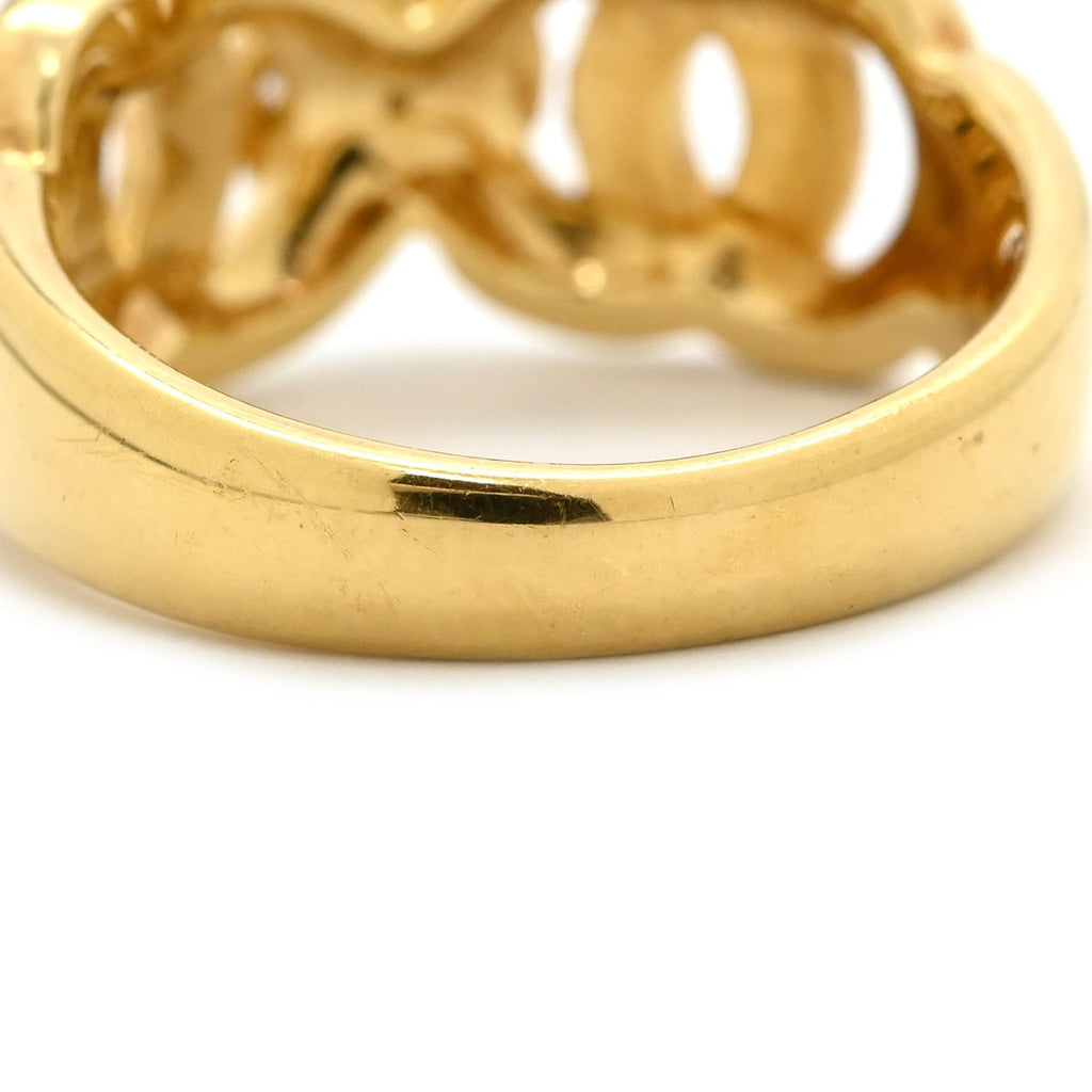 Celine Ring Diamond Logo Circle Yellow Gold 18k — view 4