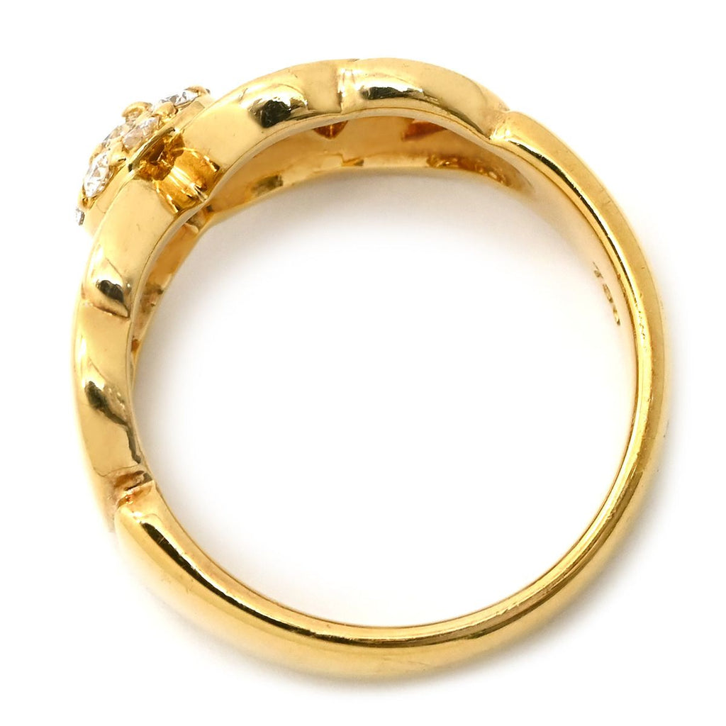 Celine Ring Diamond Logo Circle Yellow Gold 18k — view 2
