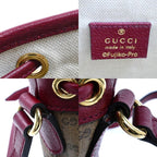Gucci Doraemon Mini GG Supreme Shoulder Bag Beige Bordeaux Bucket — view 4