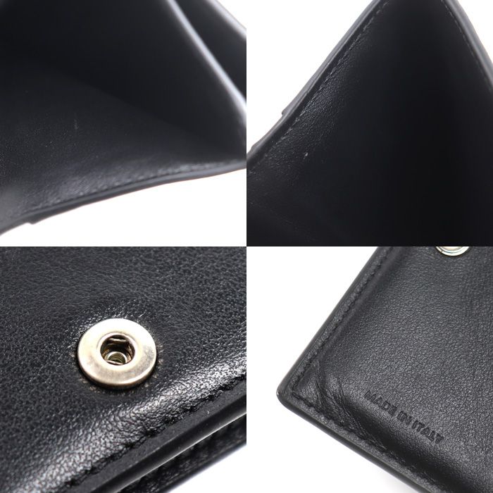 Celine Triomphe Compact Wallet Bifold Black Embossed — view 5