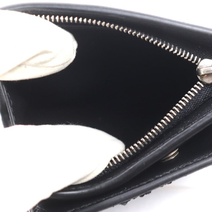 Celine Triomphe Compact Wallet Bifold Black Embossed — view 3