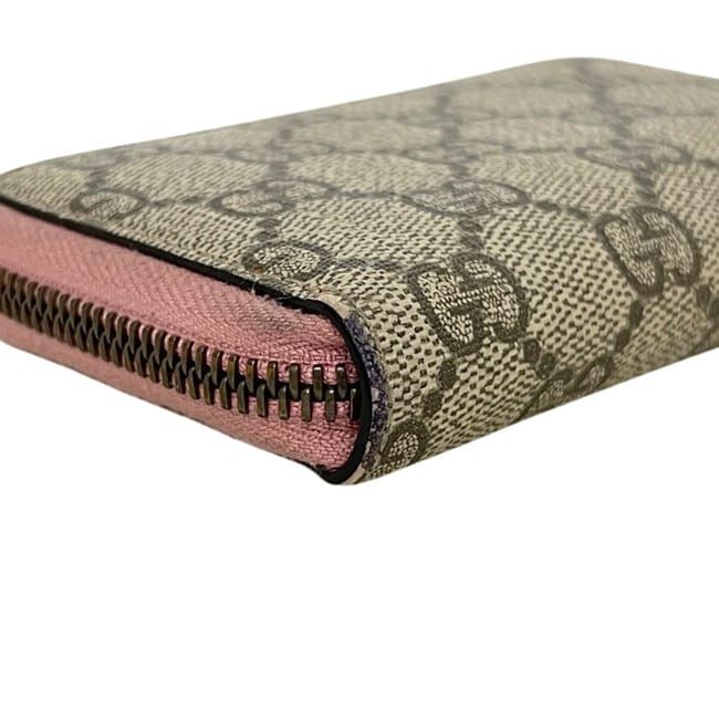 Gucci Coin Purse Wallet Pearl Charm GG Supreme Canvas Beige — view 7