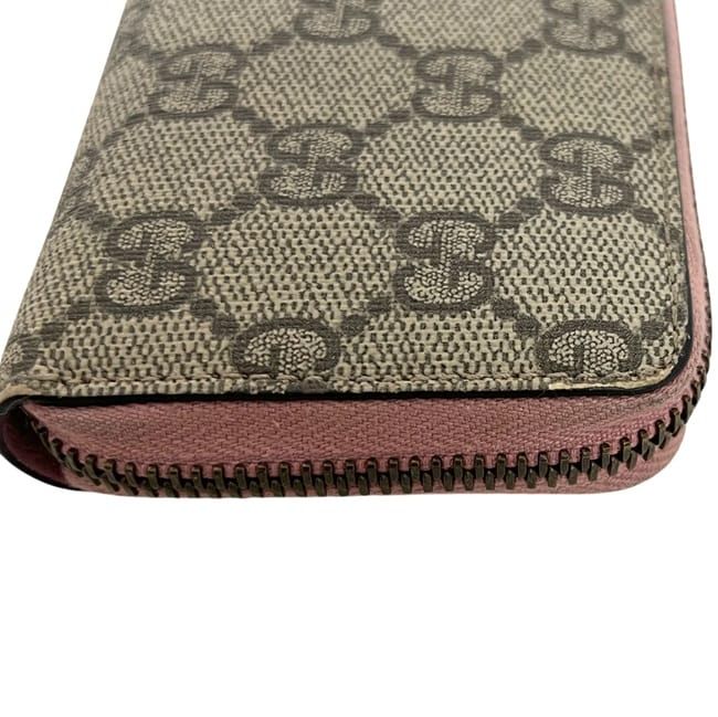 Gucci Coin Purse Wallet Pearl Charm GG Supreme Canvas Beige — view 8