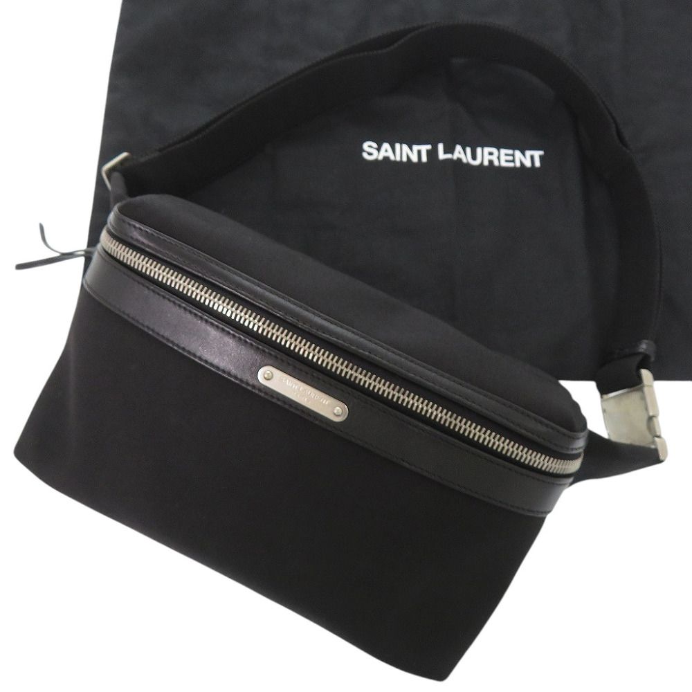 Saint Laurent Paris City Belt Bag Cotton Black — view 2
