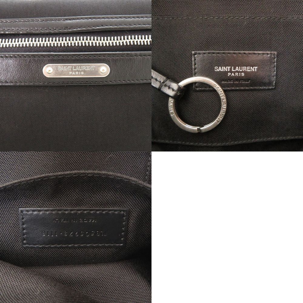 Saint Laurent Paris City Belt Bag Cotton Black — view 5