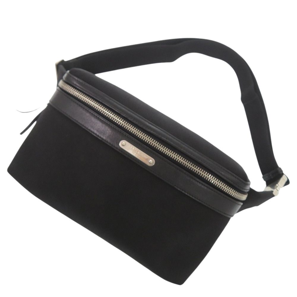 Saint Laurent Paris City Belt Bag Cotton Black