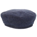 Hermes Saint Honore Sellier Buttons Denim Cotton Blue Beret Hat — view 3