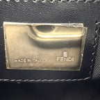 Fendi Zucchino Mamma Bucket Shoulder Bag Leather Velour Black Silver — view 5