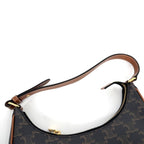 Celine Macadam Ava Logo Shoulder Bag Calfskin Brown Gold — view 7