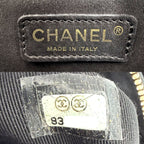 Chanel Tote Quilted Chain Handbag Shoulder CC Logo Caviar Leather Black Gold — view 5