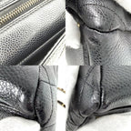 Chanel Tote Quilted Chain Handbag Shoulder CC Logo Caviar Leather Black Gold — view 6