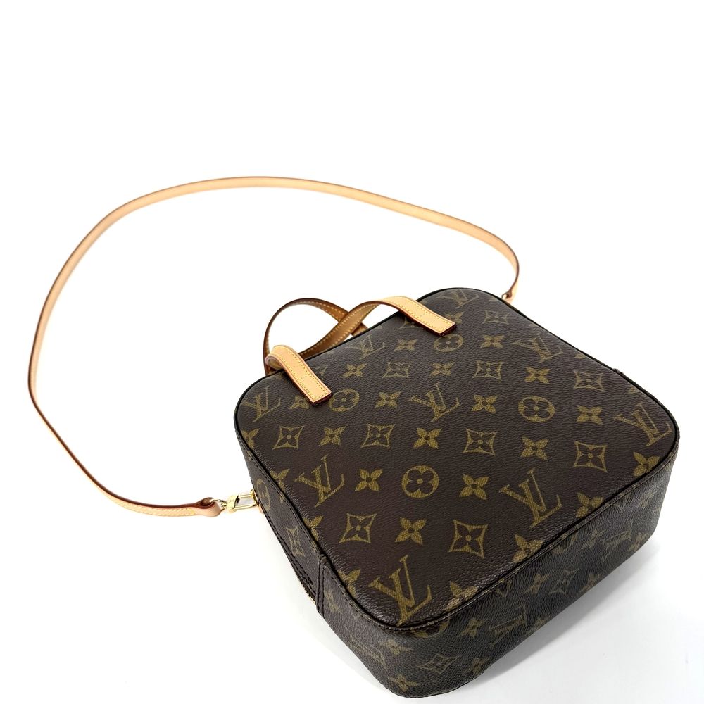 Louis Vuitton 2-Way Spontini Shoulder Bag Crossbody Monogram Canvas Brown Gold — view 3