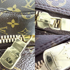 Louis Vuitton 2-Way Spontini Shoulder Bag Crossbody Monogram Canvas Brown Gold — view 6