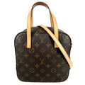 Louis Vuitton 2-Way Spontini Shoulder Bag Crossbody Monogram Canvas Brown Gold