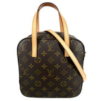 Louis Vuitton 2-Way Spontini Shoulder Bag Crossbody Monogram Canvas Brown Gold