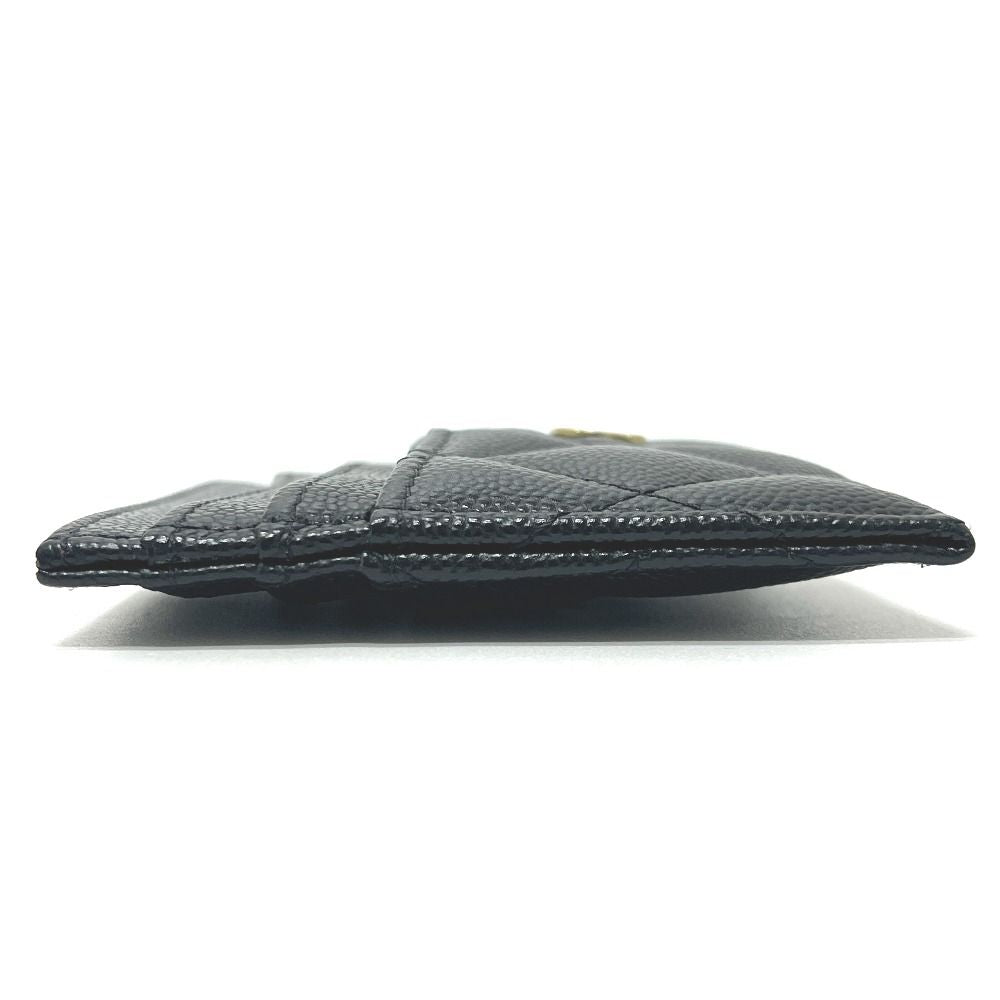 Chanel Card Case CC Logo Timeless Classic Quilted Caviar Leather Black — view 4