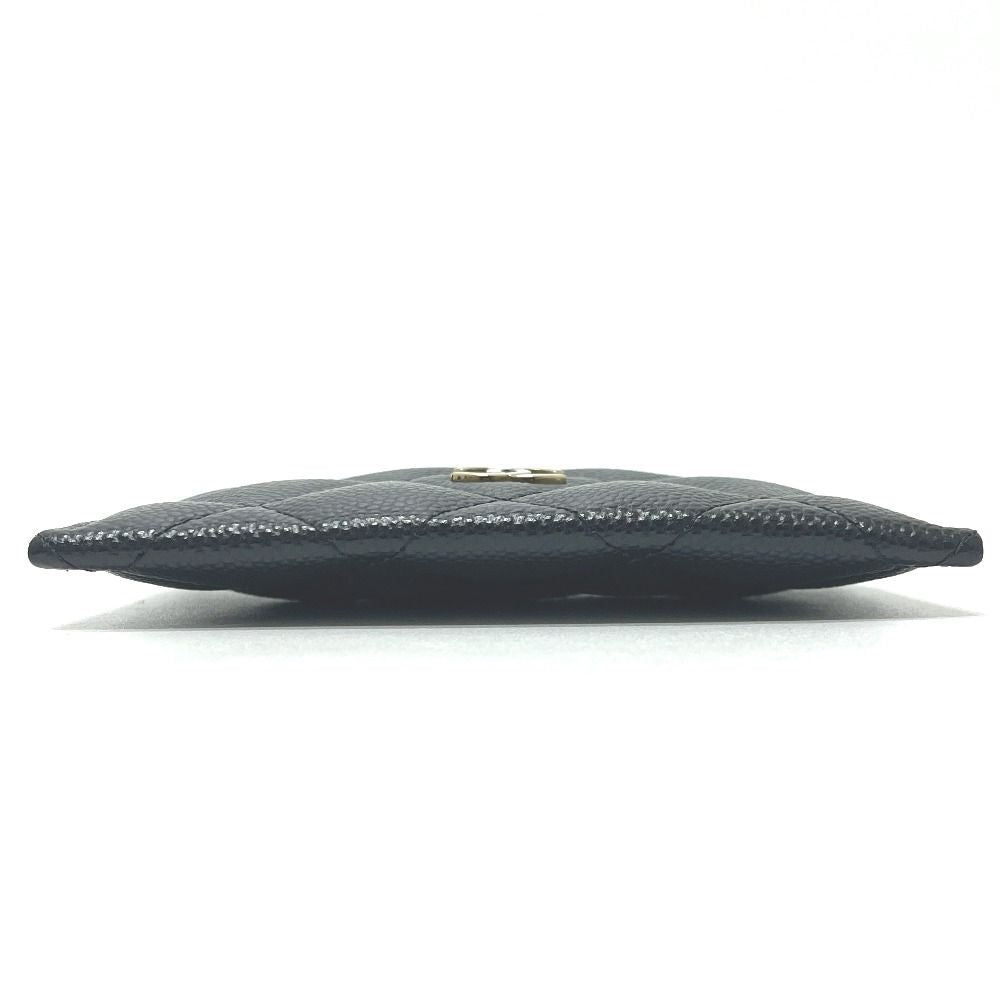 Chanel Card Case CC Logo Timeless Classic Quilted Caviar Leather Black — view 5