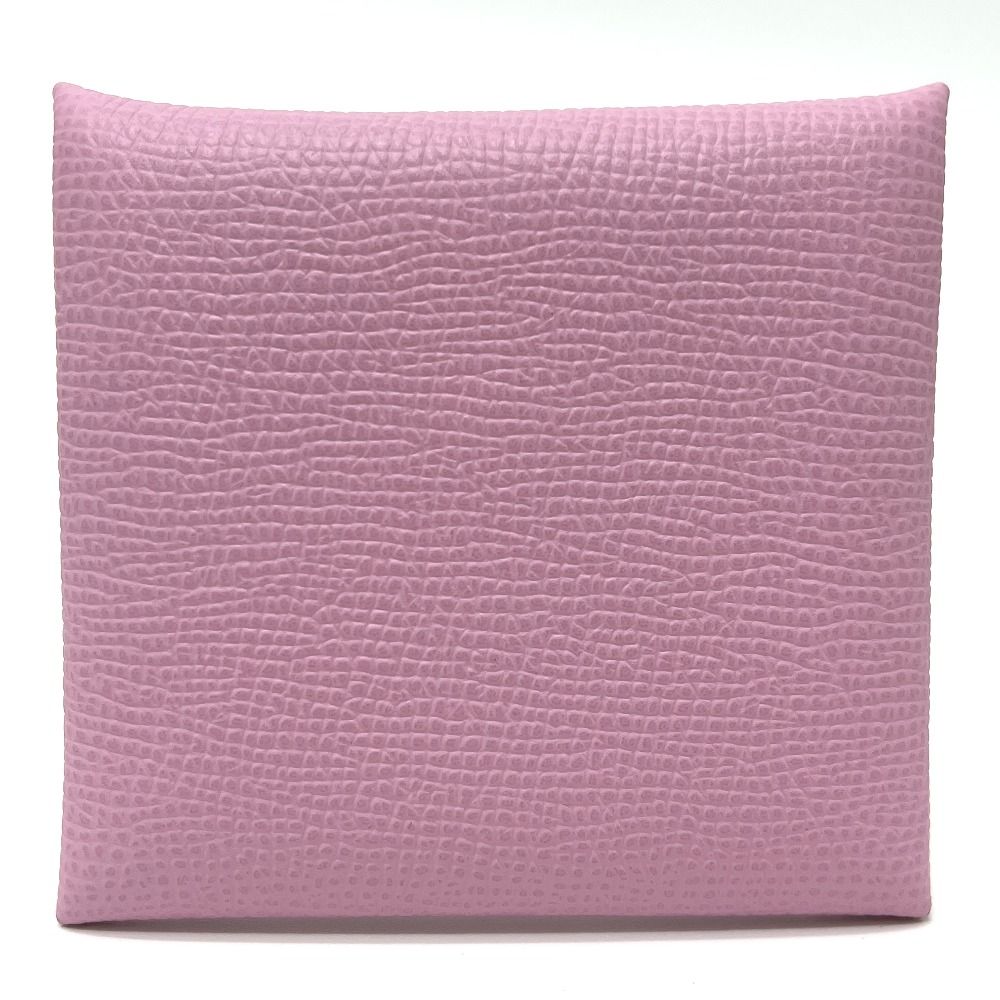 Hermes Coin Purse Bastia Epsom Mauve Sylvestre Pink — view 2