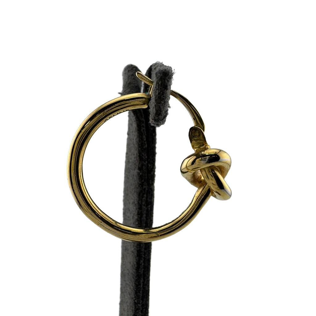 Celine Knot Small Hoop Single Earrings Gold Plated Finish — view 4