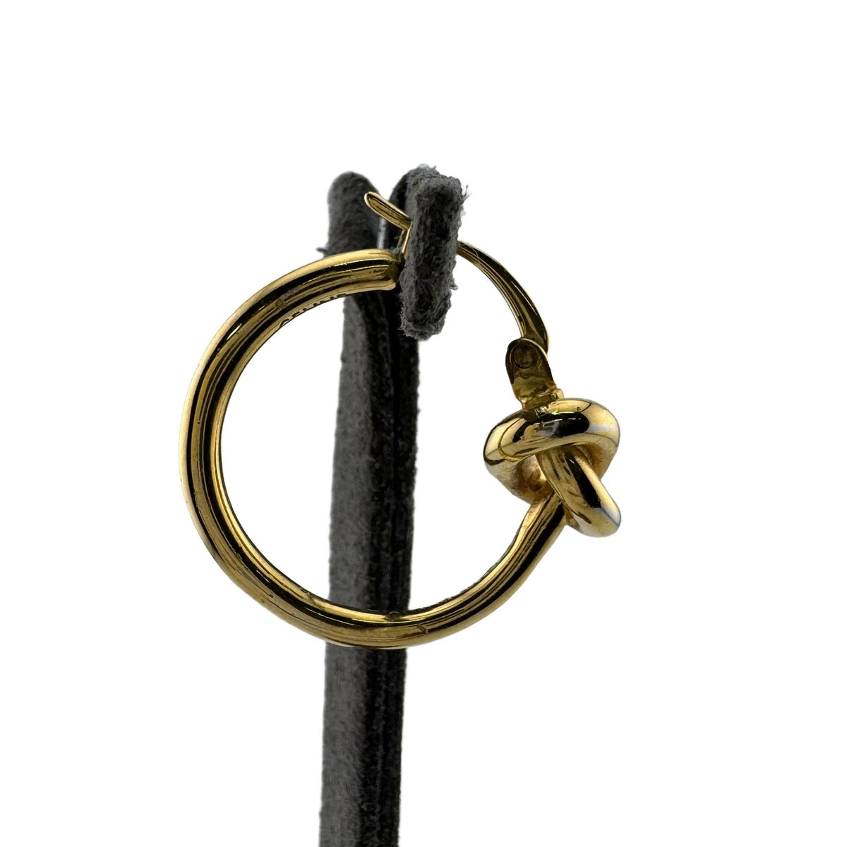 Celine Knot Small Hoop Single Earrings Gold Plated Finish — view 4