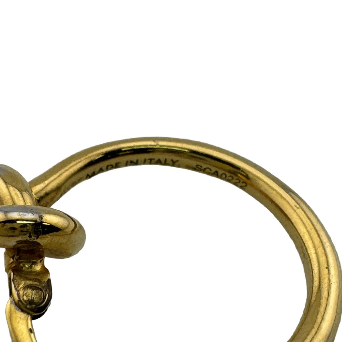 Celine Knot Small Hoop Single Earrings Gold Plated Finish — view 3