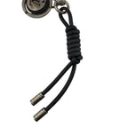 Louis Vuitton Key Holder Leather Rope Damier Graphite Key Ring Charm Black — view 4