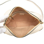 Gucci GG Supreme Horsebit Crossbody Shoulder Bag Beige White Leather — view 4