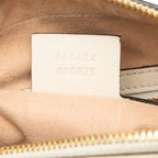 Gucci GG Supreme Horsebit Crossbody Shoulder Bag Beige White Leather — view 6