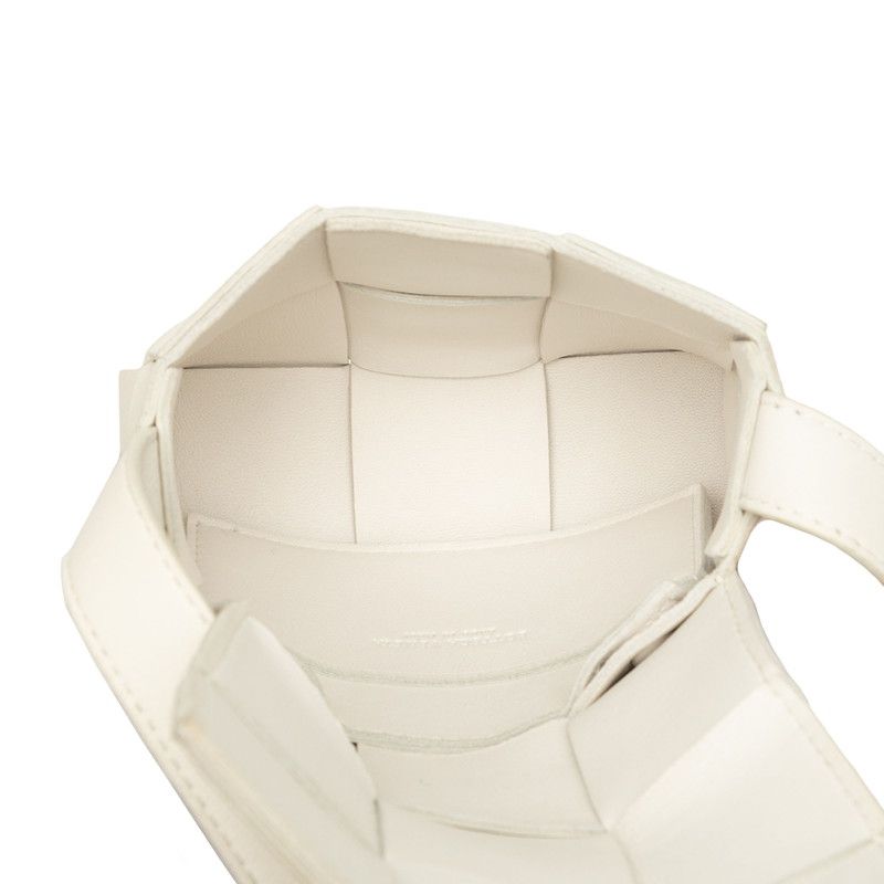 Bottega Veneta Maxi Intrecciato Cassette Mini Crossbody Shoulder Bag White — view 4