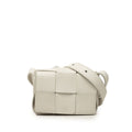 Bottega Veneta Maxi Intrecciato Cassette Mini Crossbody Shoulder Bag White