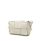 Bottega Veneta Maxi Intrecciato Cassette Mini Crossbody Shoulder Bag White — view 2