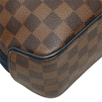 Louis Vuitton Damier Herald Tote Bag Brown Navy Leather — view 7