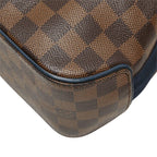 Louis Vuitton Damier Herald Tote Bag Brown Navy Leather — view 6