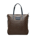 Louis Vuitton Damier Herald Tote Bag Brown Navy Leather