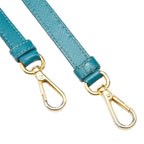 Prada Galleria Shoulder Bag Blue Green Saffiano Leather — view 8