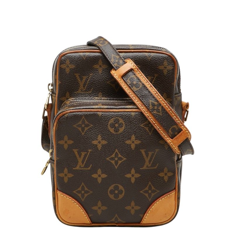 Louis Vuitton Monogram Amazon Crossbody Shoulder Bag Brown Leather