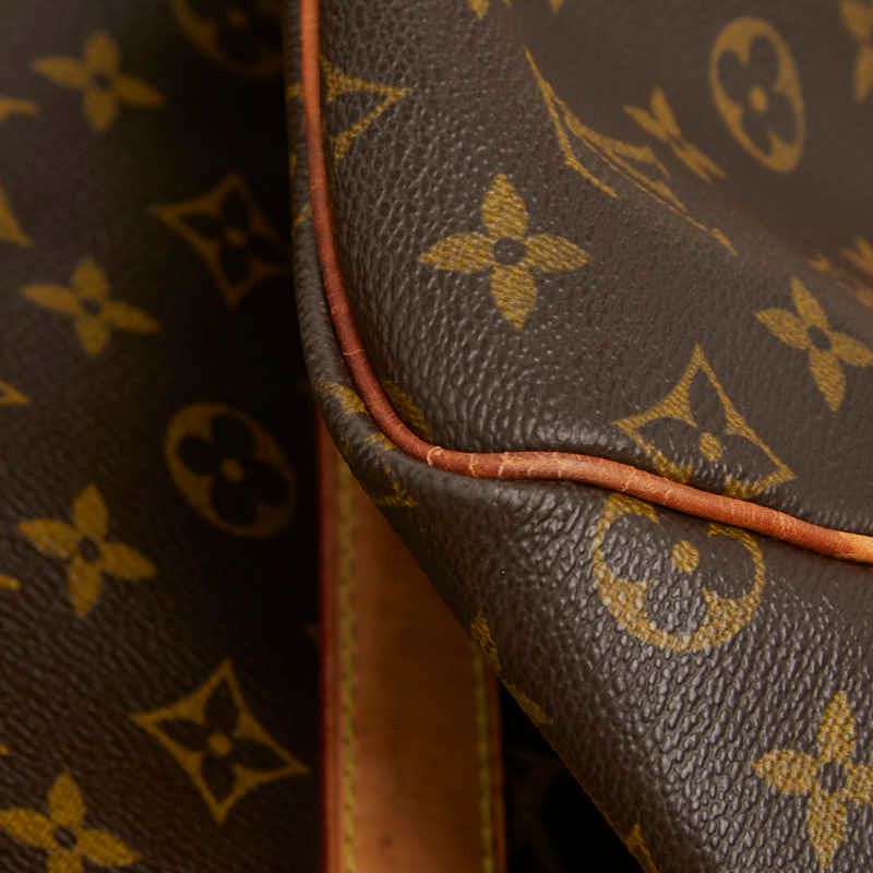 Louis Vuitton Monogram Keepall Bandouliere 55 Boston Bag 2-Way Brown Leather — view 5