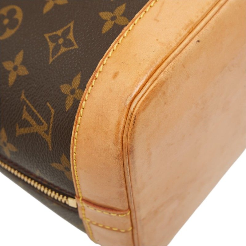 Louis Vuitton Monogram Alma Handbag Brown Leather — view 5